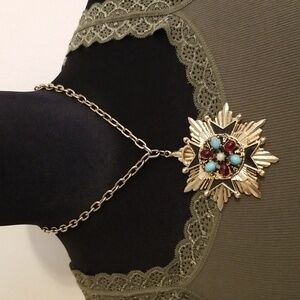 Vintage Stacked Heraldic Style Necklace